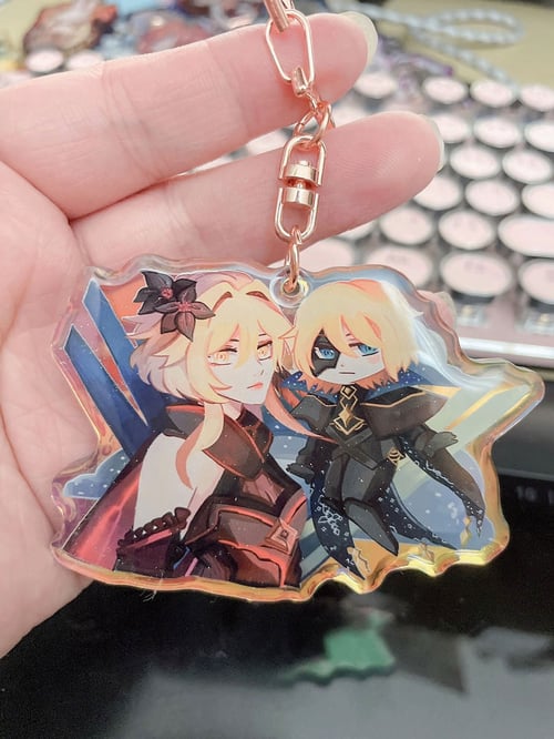 Image of [Preorder] Genshin Impact Aether and Lumine Acrylic Charms