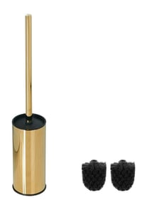Image 1 of Gold Round Toilet Brush Holder 