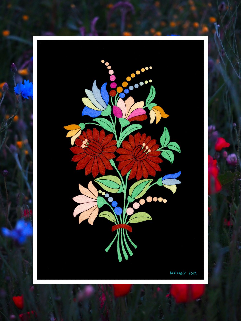 Image of Heritage Collection Hungarian Wildflower Bouquet Fine Art Print 