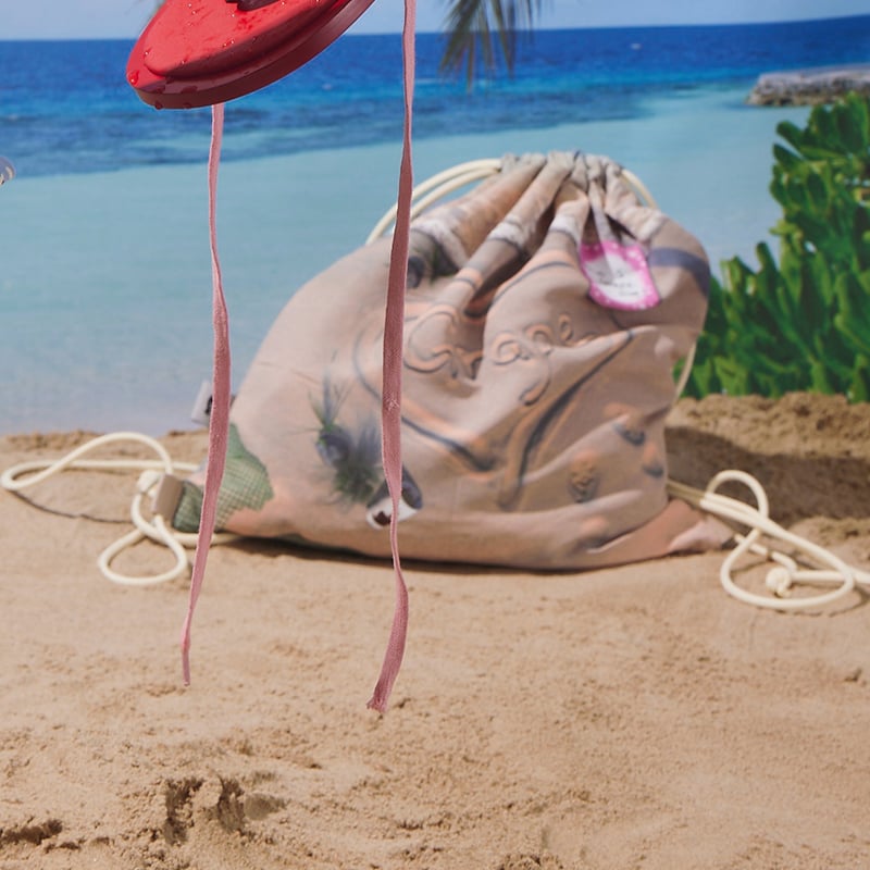 Image of Grape Beach&Hoodie Drawstring Bag
