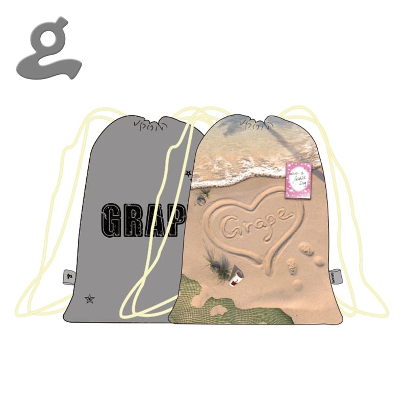 Image of Grape Beach&Hoodie Drawstring Bag