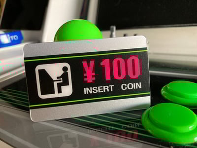 Image of SEGA Astro City Cabinet: ¥100 Decal
