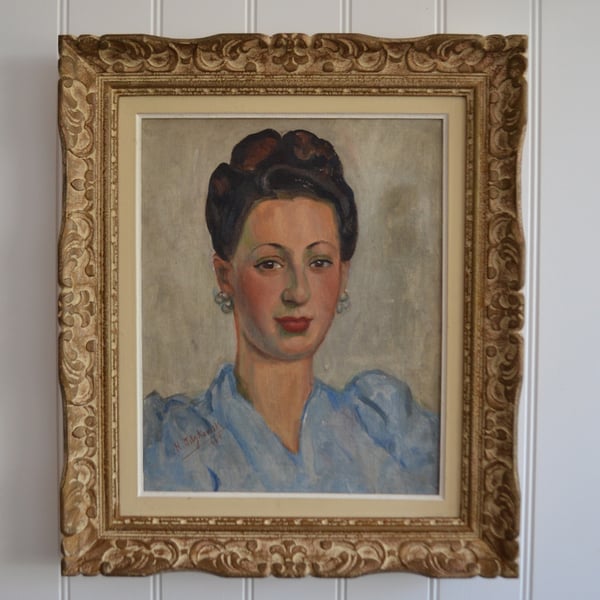 Image of 1947, Female Portrait Painting,  Rosette Idzkowski