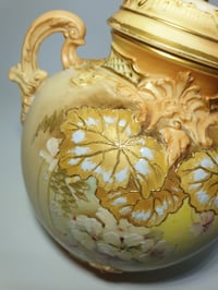 Image 4 of Royal Worcester Scroll Handled Vase & Cover