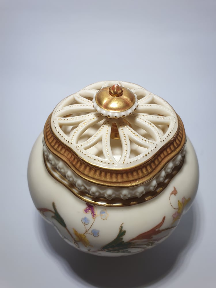 Image of Royal Worcester Randolph Rose Jar and Covers