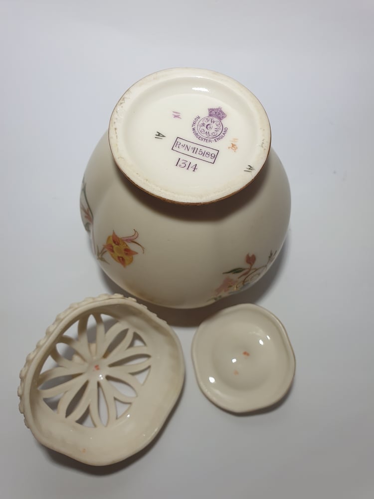 Image of Royal Worcester Randolph Rose Jar and Covers