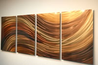 Image 1 of Abstract Metal Wall Art- Shallows Bronze -Contemporary Modern Decor