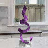 Image 2 of Phoenix Purple - Metal Sculpture Art, Abstract Statue Modern Aluminum Decor by Miles Shay