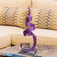 Image 3 of Phoenix Purple - Metal Sculpture Art, Abstract Statue Modern Aluminum Decor by Miles Shay