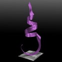 Phoenix Purple - Metal Sculpture Art, Abstract Statue Modern Aluminum Decor by Miles Shay