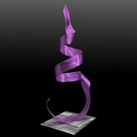 Image 5 of Phoenix Purple - Metal Sculpture Art, Abstract Statue Modern Aluminum Decor by Miles Shay