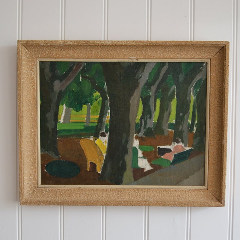 Image of Early 20thC, French, oil painting, 'Jardin de Paris'
