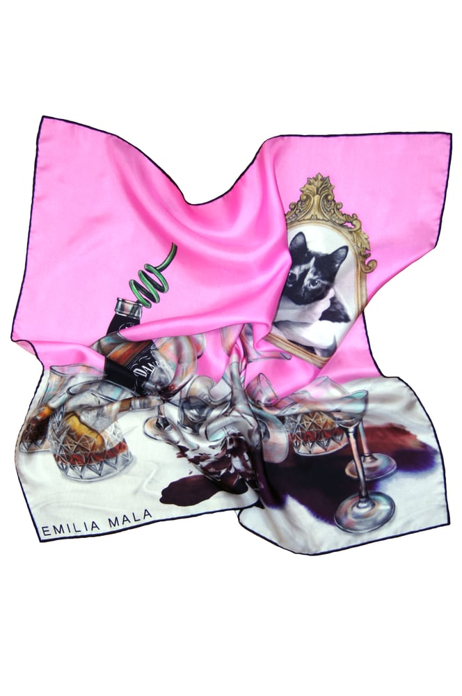 Image of Probleme Rose Silk Scarf