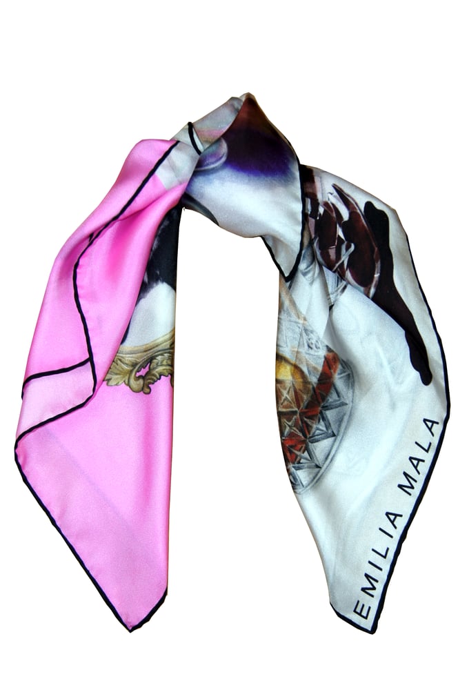 Image of Probleme Rose Silk Scarf