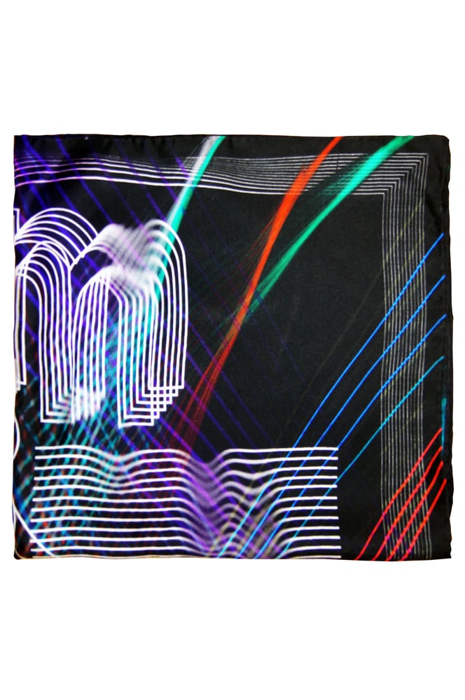 Image of Discogramme / Black / Silk Scarf