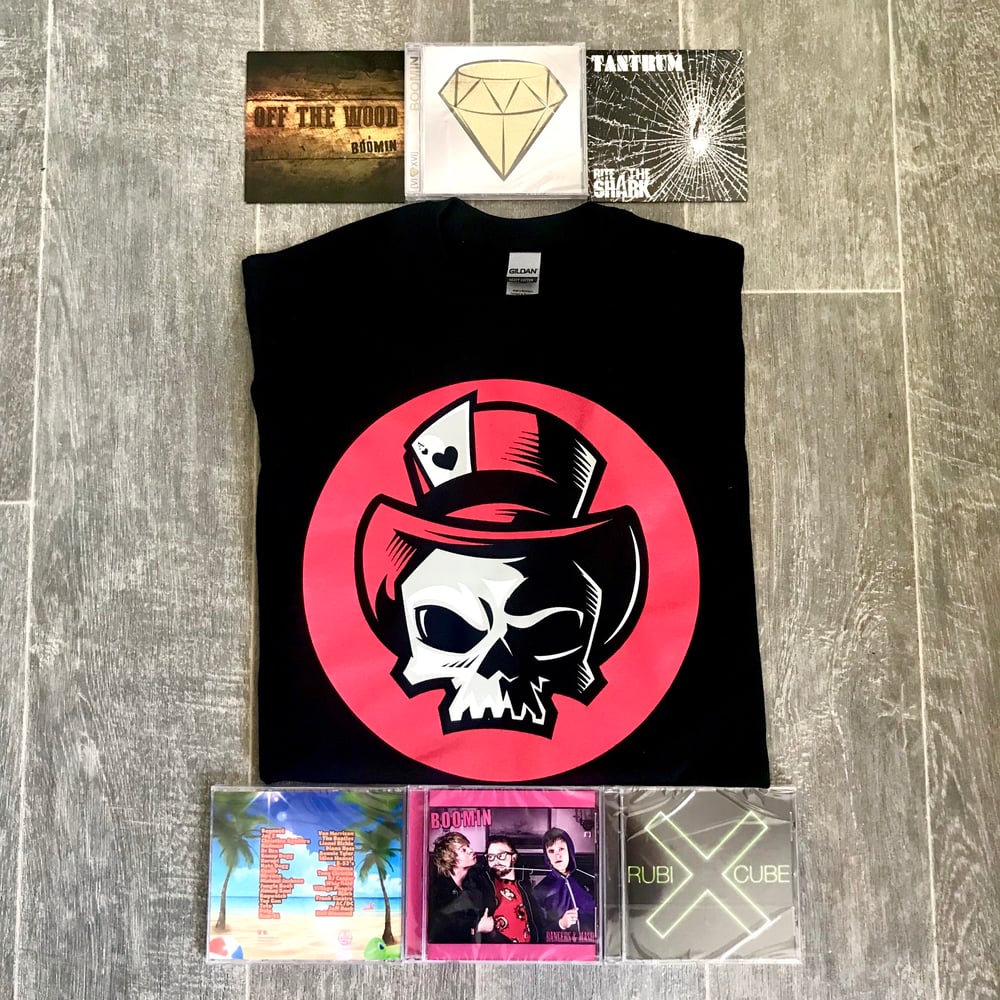 Image of BLACK BONES T-SHIRT & CD 