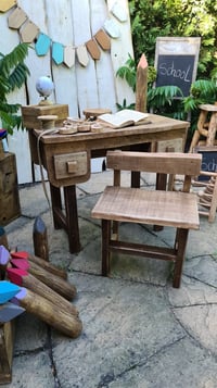 Image 1 of Wooden set desk   brown