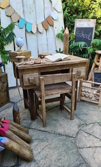 Image 2 of Wooden set desk   brown