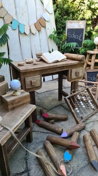 Image 3 of Wooden set desk   brown