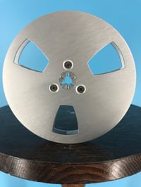 Image 1 of Burlington Recording 1/4" x 5" Heavy Duty SILVER Trident Metal Reel in Silver Box - Round Windows