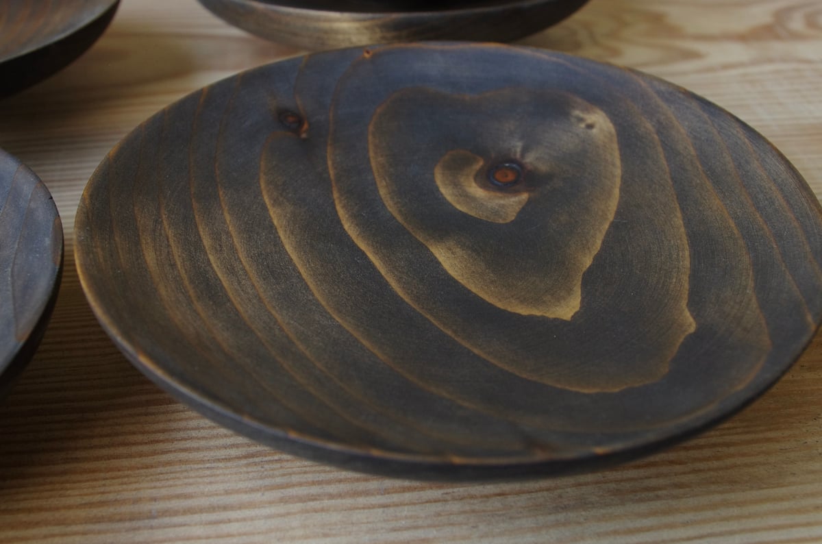 Image of Stained pine dish