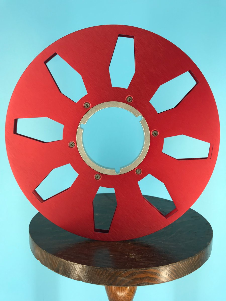 ANALOG TAPES — Burlington Recording 1/4 x 10. 5 RED Precision NAB Metal  Reel in Red Box - 8 Spike Windows