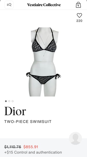 Image of (ITEM JUST SOLDðŸš«) NEW Dior Oblique 2pc Bikini 