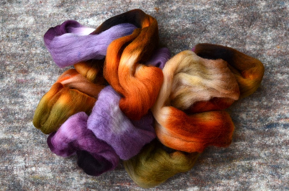 Image of "Spine-Chilling" Corriedale Wool Spinning Fiber - 4 oz.