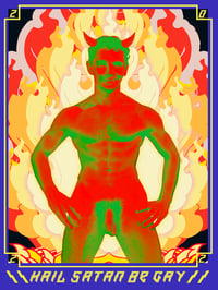 Image 1 of HAIL SATAN BE GAY POSTER 