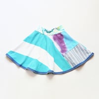 Image 2 of 6th sixth six 6 courtneycourtney comfy twirly twirl skirt birthday bday turquoise patchwork 