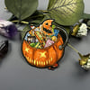 Halloween Treat Bucket Vinyl Sticker