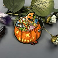 Image 1 of Halloween Treat Bucket Vinyl Sticker