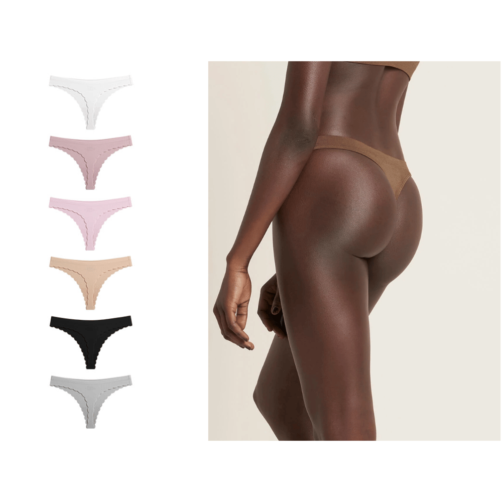 Image of 6- Multicolor Seamless Thong Pack