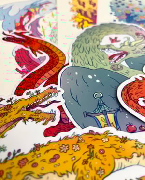 All Dragon Series + One Random Dragon Sticker