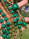 Malachite and Citrine Mala, Malachite Mala, Brazilian Citrine Mala, Malachite 108 Bead Japa Mala