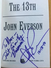 Image 3 of John Everson "The 13th" Mass Market Paperback #AUTOGRAPHED#