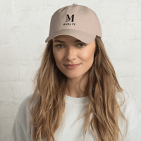 Image 3 of MamaFe Black Font Logo with Plant on Back Dad hat