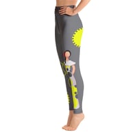 Image 4 of Gray and Yellow Legging 12
