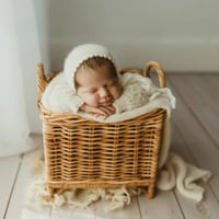 Image 2 of Picot Brim Bonnet + Wrap