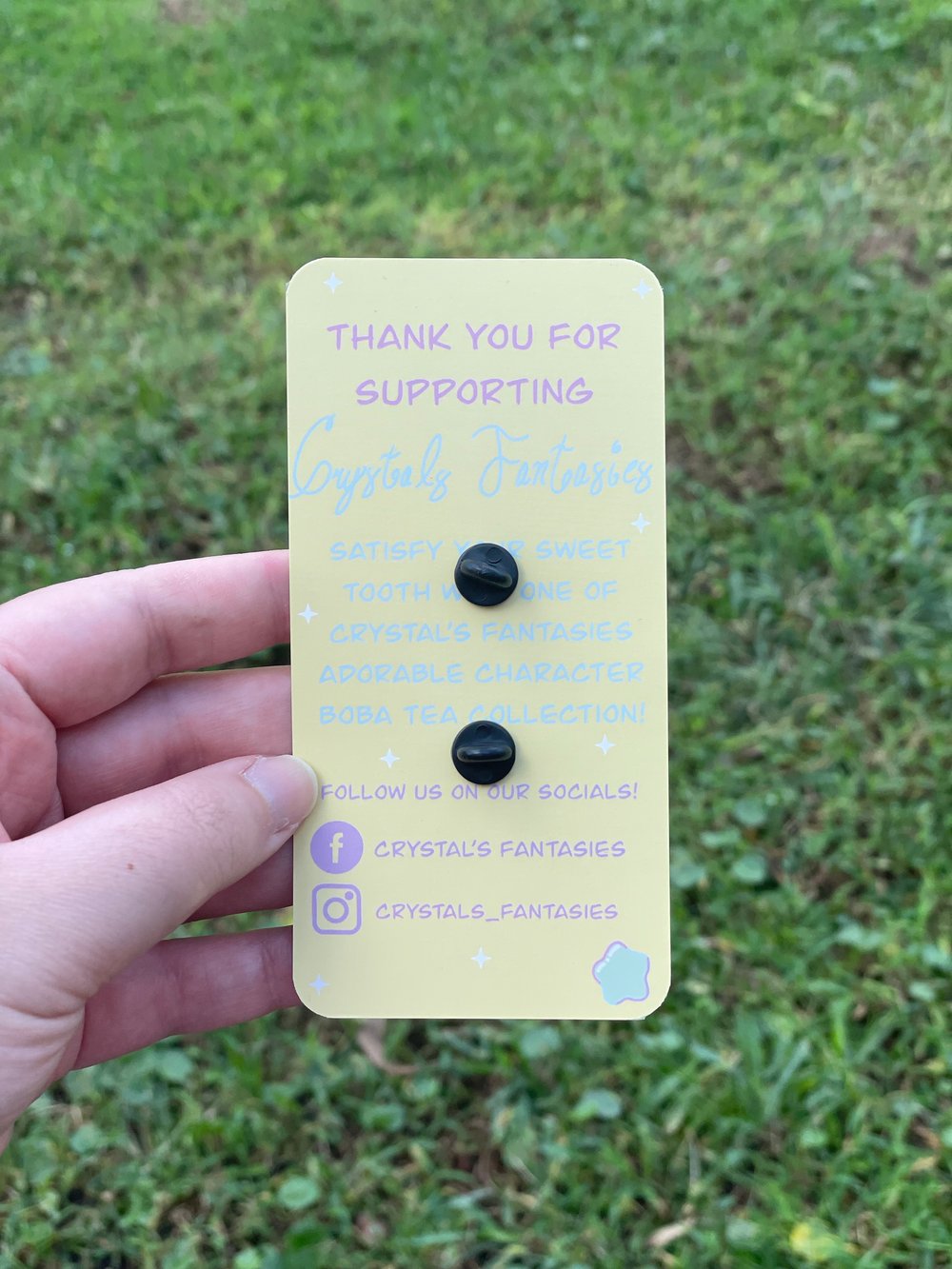 Image of Black Kitty Drinking Boba Enamel Pin