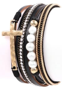 CROSS LAYERED BRACELET