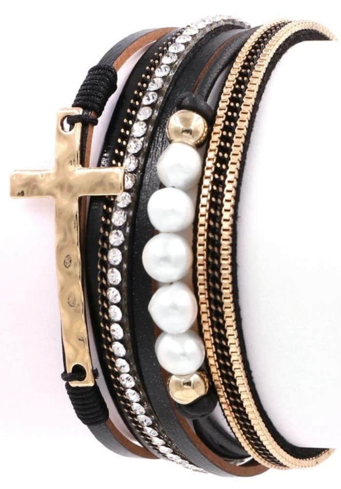 Image of CROSS LAYERED BRACELET