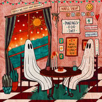 Breakfast for two ghosts print 
