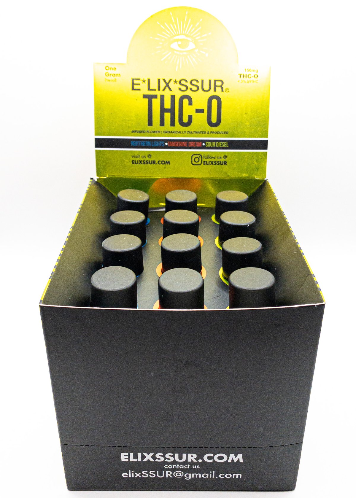 Image of ELIXSSUR [VARIOUS STRAINS] THC- O INFUSED PREMIUM CBD FLOWER PRE-ROLLS 