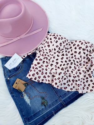 Image of Pink Leopard Blouse 