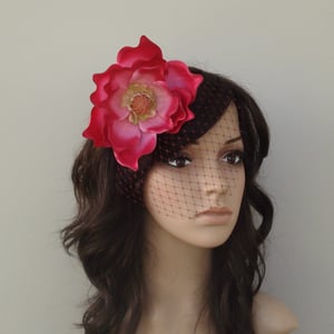 Image of Ready to Ship Today! Magenta Magnolia & Veil