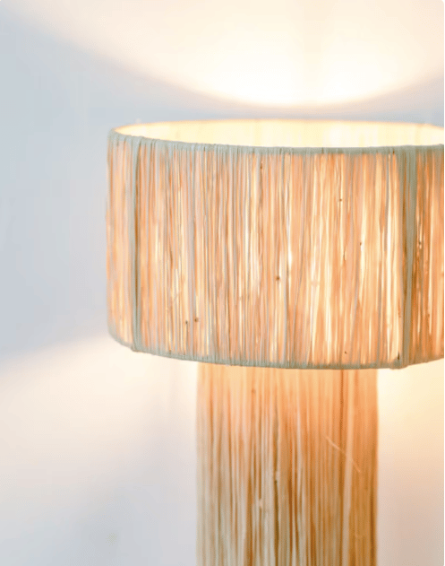 Image of NATURAL RAFFIA LAMPSHADE