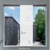 Sichtschutz Glas Folie mit Vögeln, Minimalistische Dekor Folie Fenster, Milchglasfolie mit Vögeln