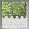 Fensterfolie Bienenwabe abgerundet, Sechseck Milchglasfolie Badezimmer