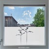 Dekorativer Sichtschutz mit Blumen, Fenster Klebefolie floral